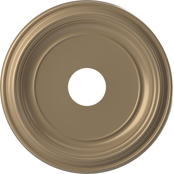 Ekena Millwork PVC Medallion (Canopies up to 9 1/2"), 16"OD x 3 1/2"ID x 1 3/8"P, Metallic Champagne Mist CMP16TRECE - main